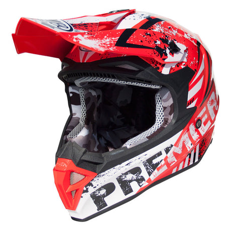 Motocrosshelm Exige ZX2 - weiss-rot-schwarz