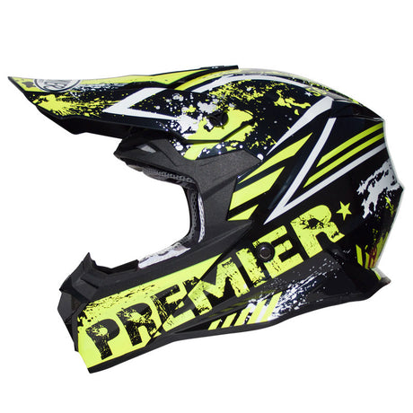Motocrosshelm Exige ZXY - fluo gelb-schwarz-weiss