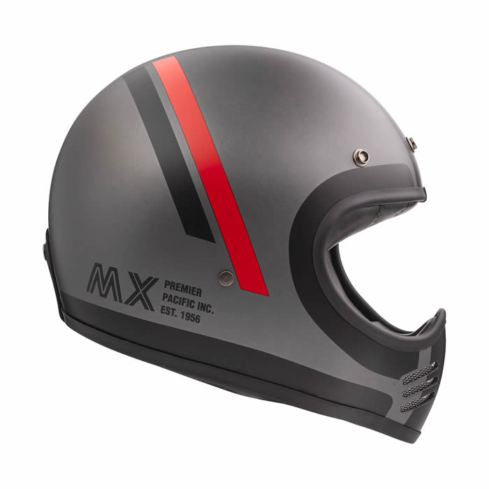 Motocrosshelm MX DO 17 BM - schwarz matt-grau matt-rot matt