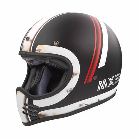 Motocrosshelm MX DO 92 BM O.S. - schwarz matt-beige matt-rot matt