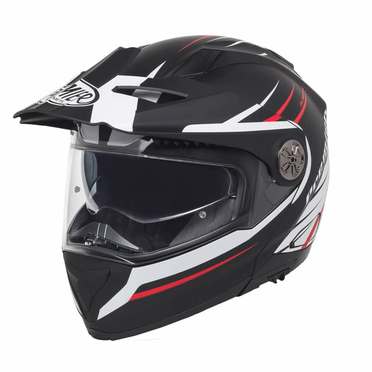 Multifunktionalhelm Xtrail MO MO92 - schwarz-weiss-rot