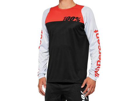 R-Core Long Sleeve Jersey - Black/Racer Red