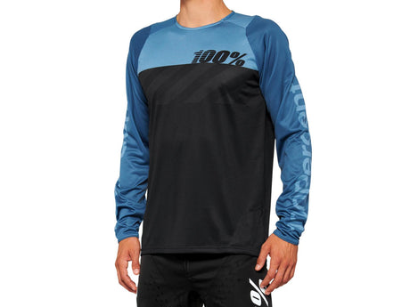 R-Core Long Sleeve Jersey - Black/Slate Blue
