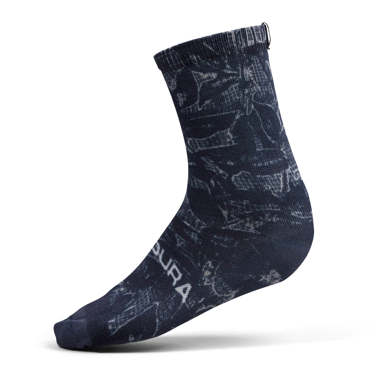 Grid Floral LTD Print Socke - Schwarz