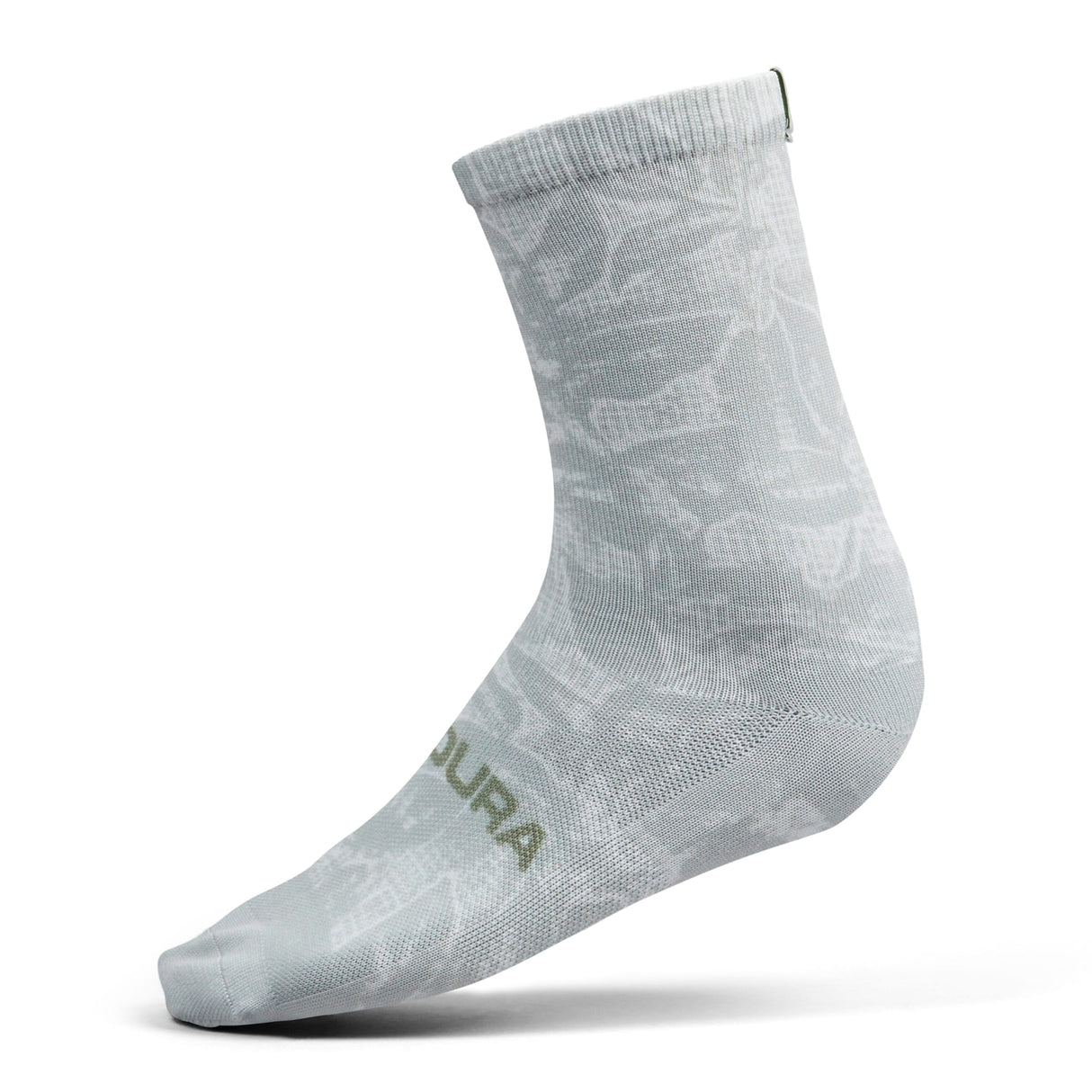 Grid Floral LTD Print Socke - Grau