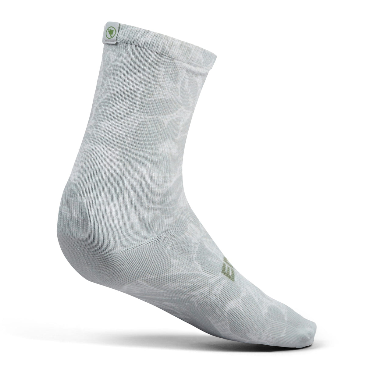 Grid Floral LTD Print Socke - Grau