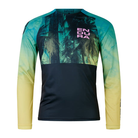 Tropical Print LTD (langarm) - Atlantikblau
