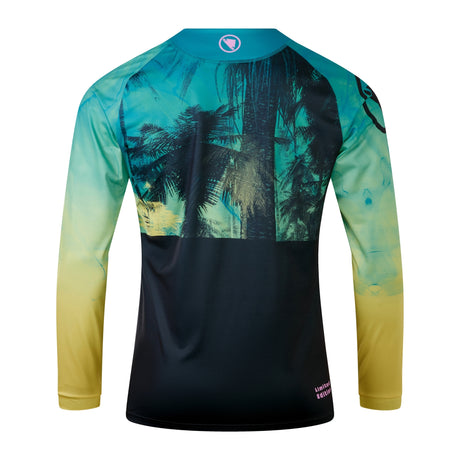Tropical Print LTD (langarm) - Atlantikblau