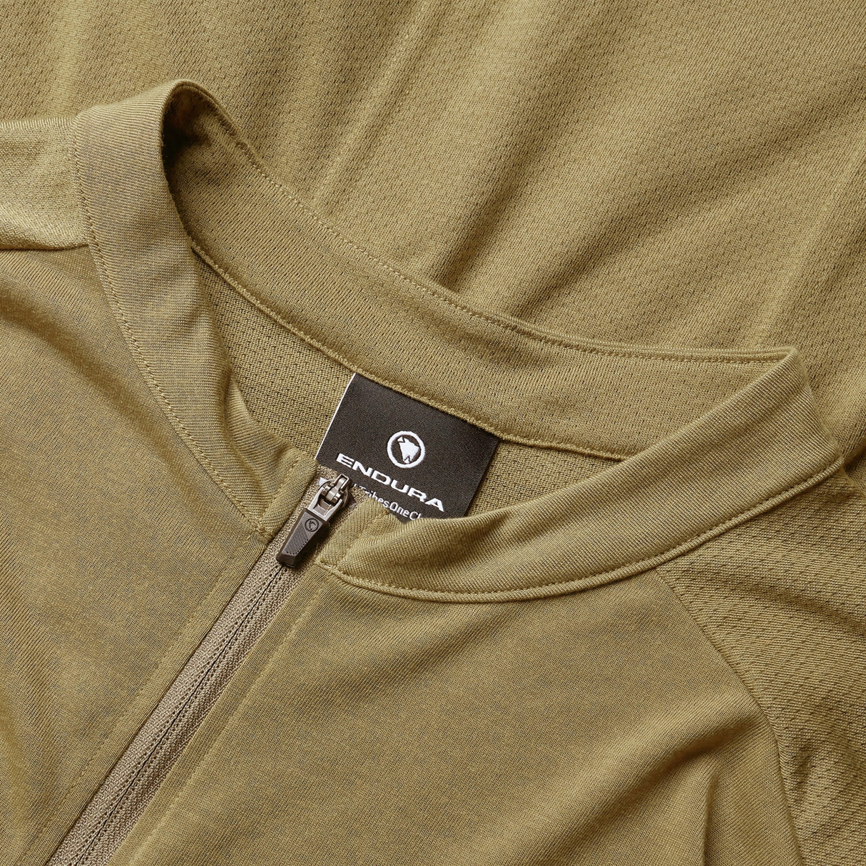 Loop Zipped Jersey - Tweed Green
