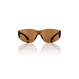 Brille schwarz - Gläser braun