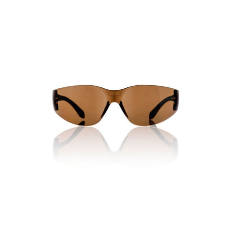 Brille schwarz - Gläser braun