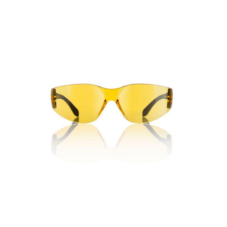 Brille schwarz - Gläser gelb