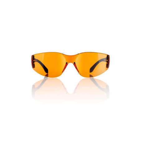 Brille schwarz - Gläser orange