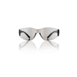Brille schwarz - Gläser transparent verspiegelt