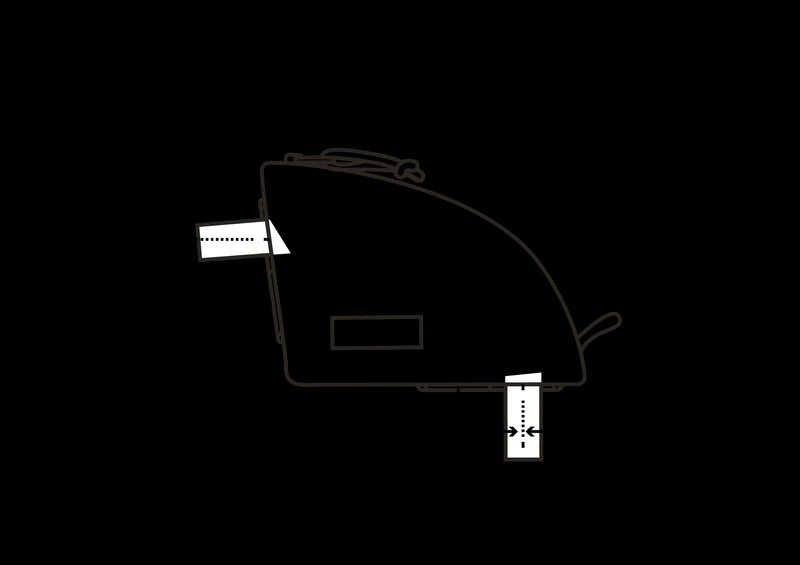Rear Top Tube Bag Oberrohrtasche - schwarz