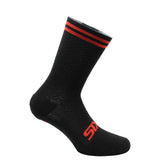 Socken kurz MERINOS SOCKS schwarz-rot