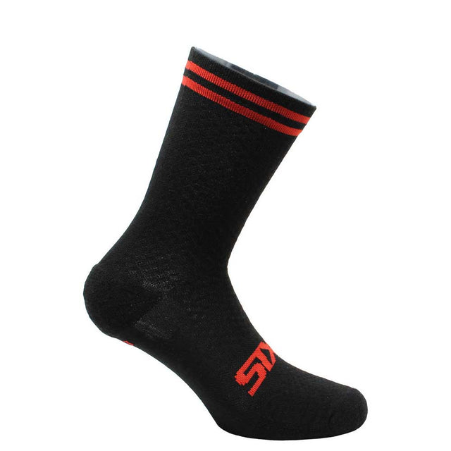 Socken kurz MERINOS SOCKS schwarz-rot