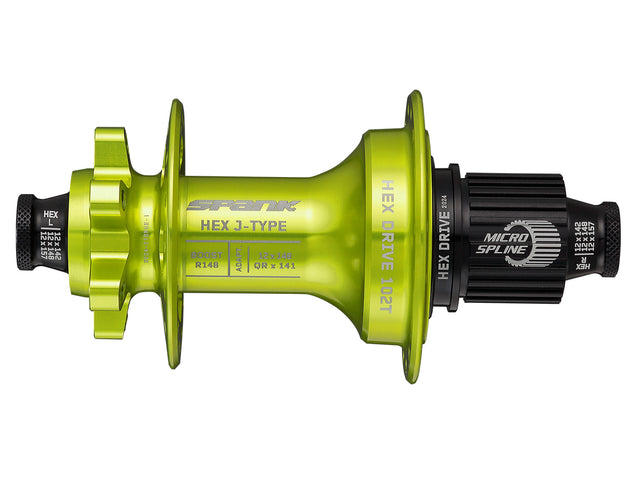 Spank HEX J-Type Boost R148 HG Hub, 102T, 32H rear hub - green