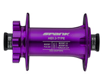 Spank HEX J-Type Boost F15/20 Hub, 32H front hub - purple
