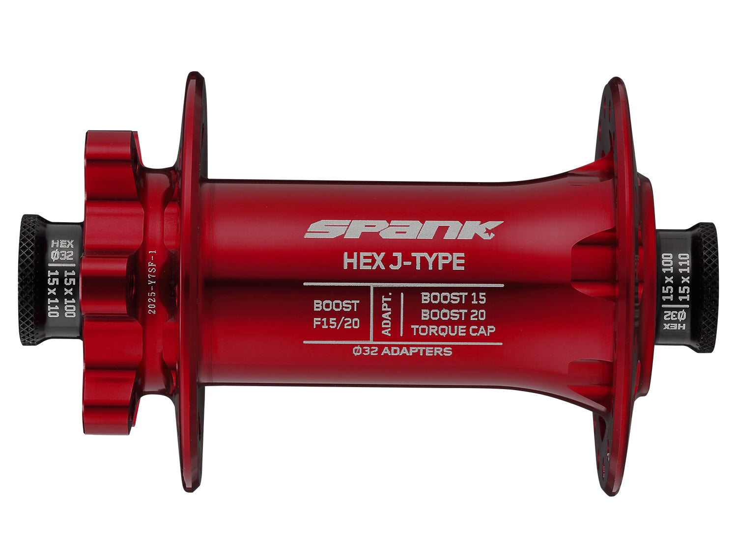 Spank HEX J-Type Boost F15/20 Hub, 32H front hub - red