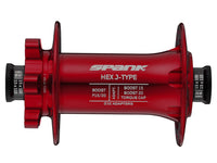 Spank HEX J-Type Boost F15/20 Hub, 32H front hub - red