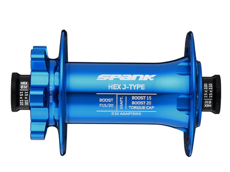 Spank HEX J-Type Boost F15/20 Hub, 32H front hub - blue