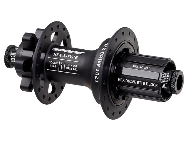Spank HEX J-Type R150/157 Microspline, 102T, 32H rear hub - black