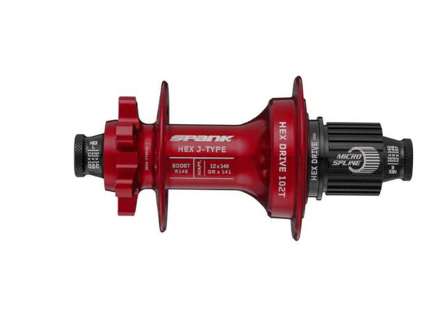 Spank HEX J-Type Boost 148 E-Plus MS Hub, 102T, 32H rear hub - red