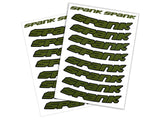 Spank Rim Stickies, Rim Decal Kits - army green