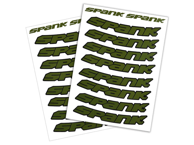 Spank Rim Stickies, Rim Decal Kits - army green