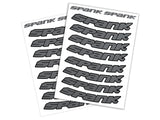 Spank Rim Stickies, Rim Decal Kits - grey