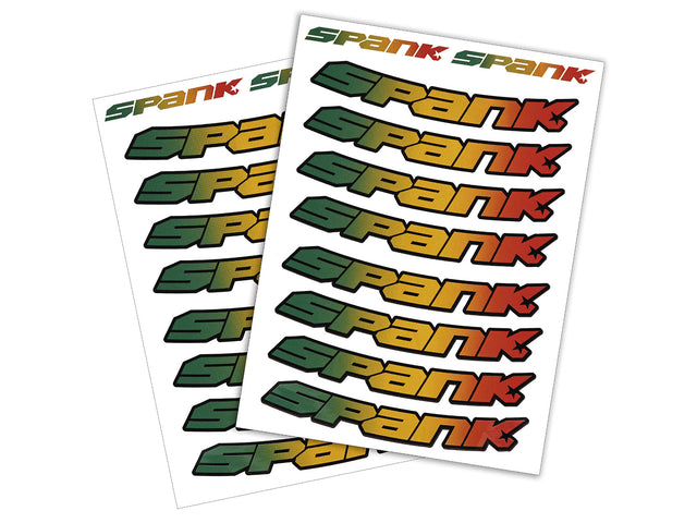 Spank Rim Stickies, Rim Decal Kits - Rasta