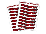 Spank Rim Stickies, Rim Decal Kits - red