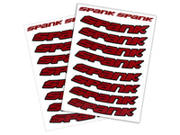Spank Rim Stickies, Rim Decal Kits - red