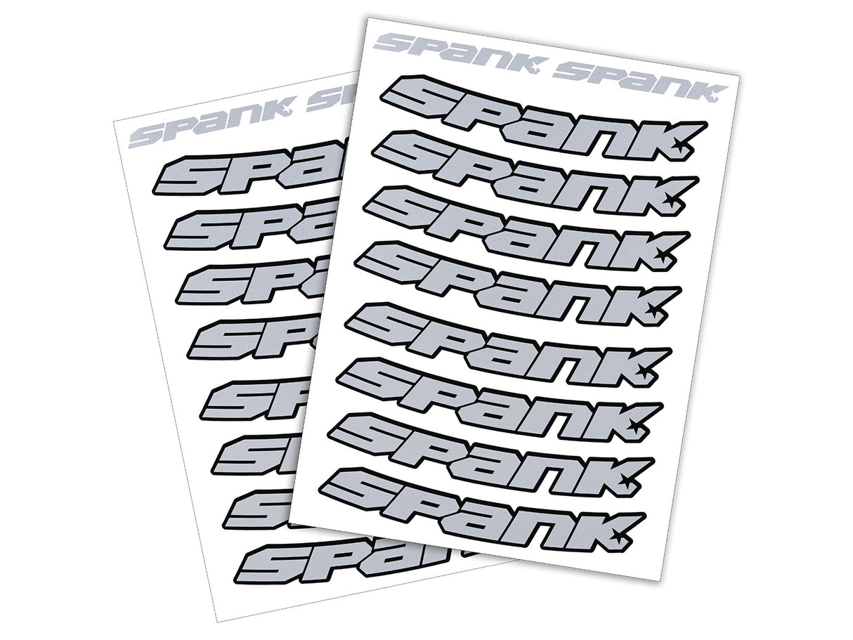 Spank Rim Stickies, Rim Decal Kits - silver