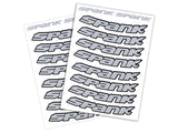 Spank Rim Stickies, Rim Decal Kits - silver