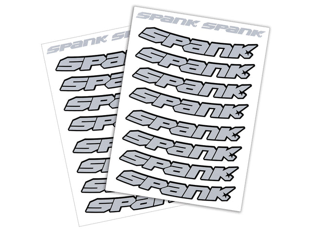 Spank Rim Stickies, Rim Decal Kits - silver