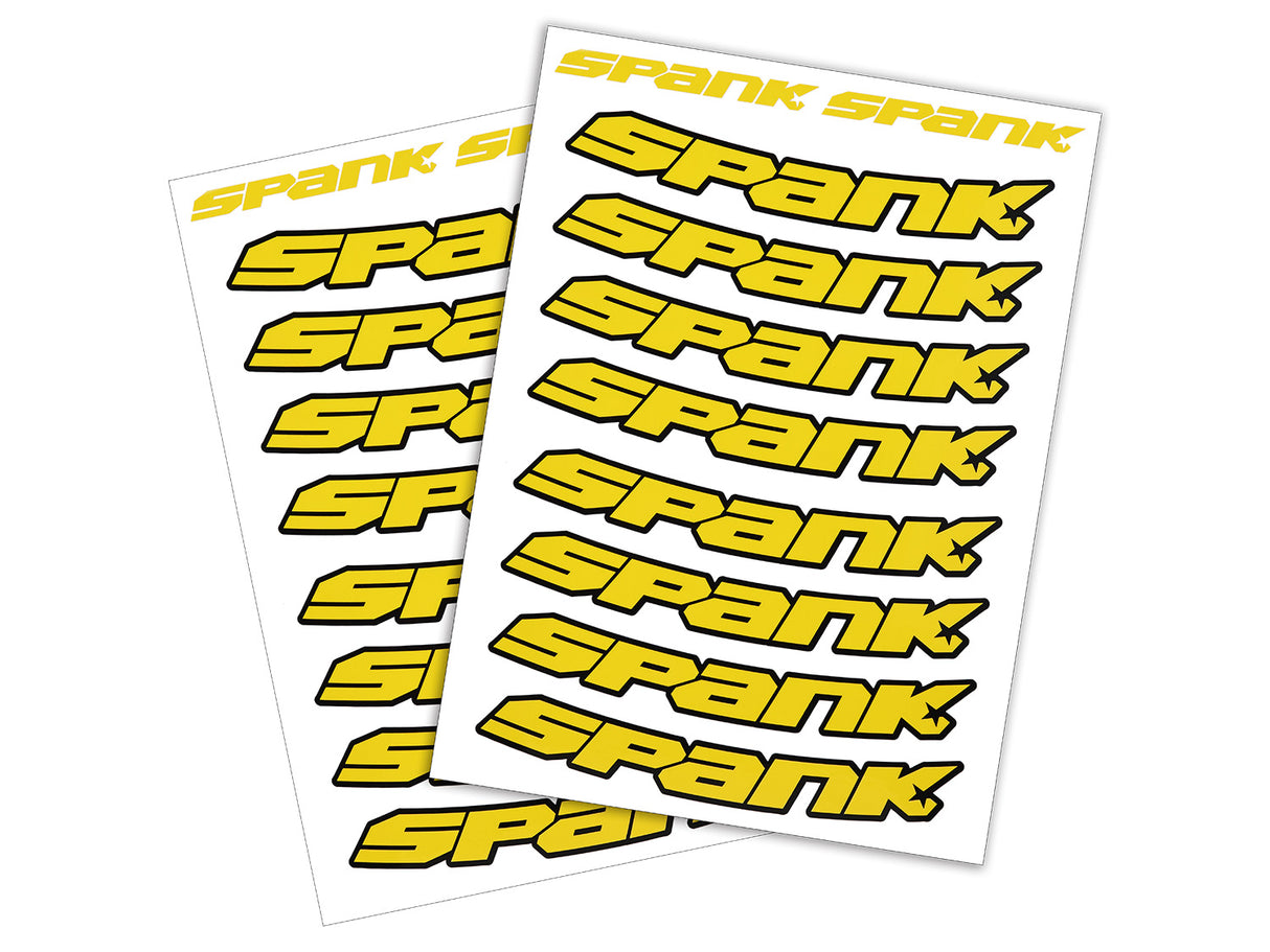 Spank Rim Stickies, Rim Decal Kits - yellow