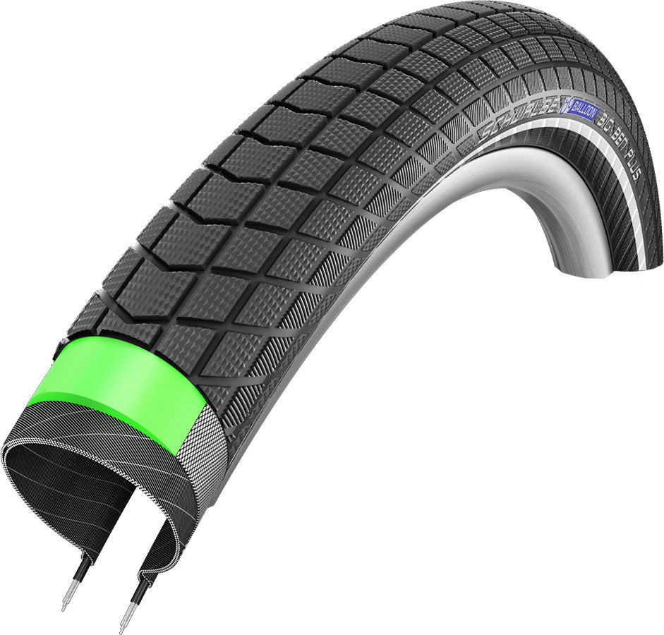 Big Ben Plus Drahtreifen - 20x2.15 Zoll - Double Defense - Reflexstreifen - schwarz