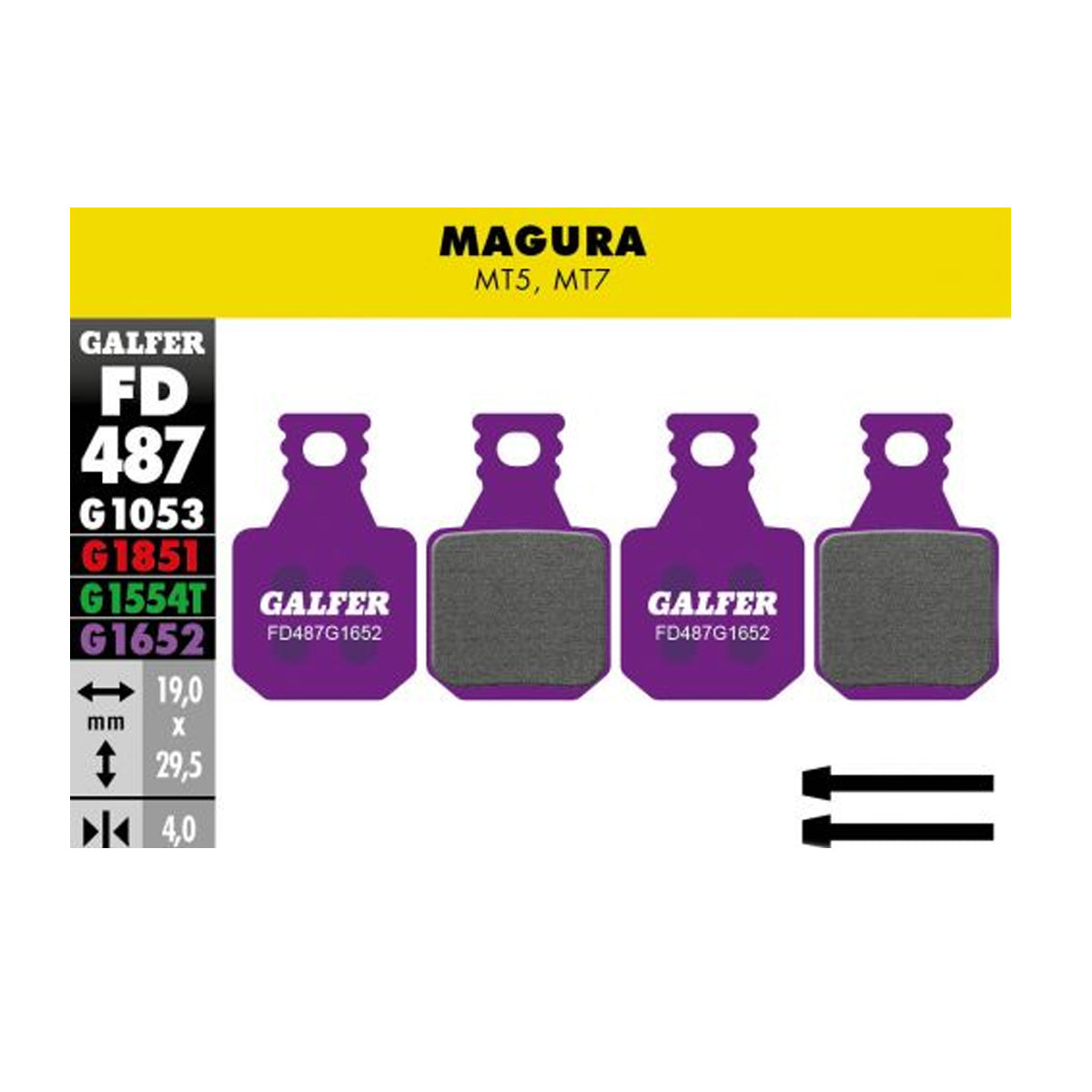 E-bike brake pad G1652 Magura MT5/MT7 Violet - Main Image