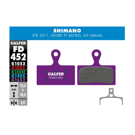 E-Bike Bremsbelag G1652 Shimano XTR - Violett