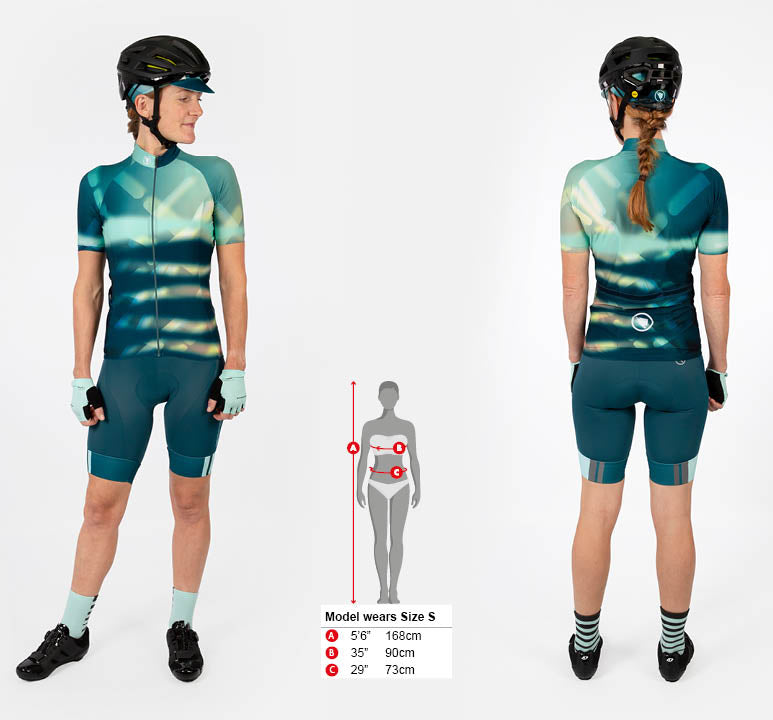 Damen Virtual Texture Trikot (kurzarm) - Glacier Blue