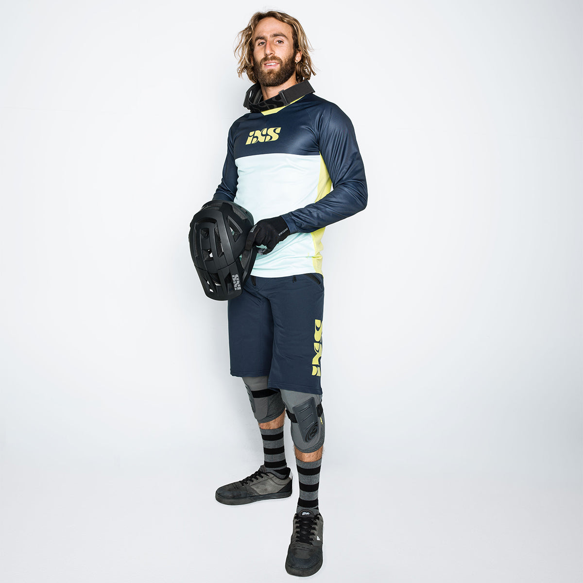 Trigger X Langarm Trikot - Blau/Gelb