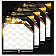 Pack of 4 Reflective Rim Checker - Weiß