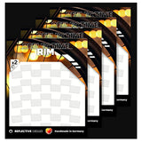 Pack of 4 Reflective Rim Checker - Weiß