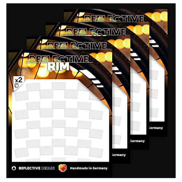 Pack of 4 Reflective Rim Checker - Weiß