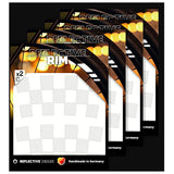Pack of 4 Reflective Rim Checker - Weiß