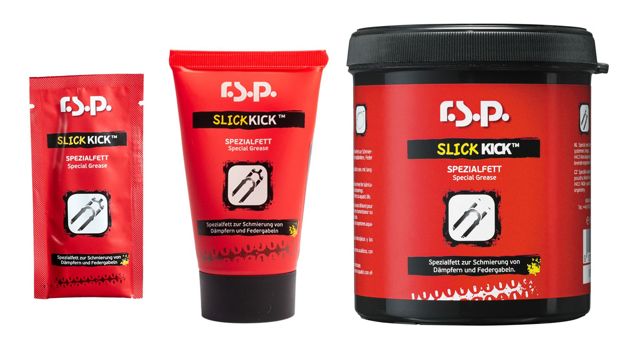 Slick Kick damper and fork grease recommended by Fox 