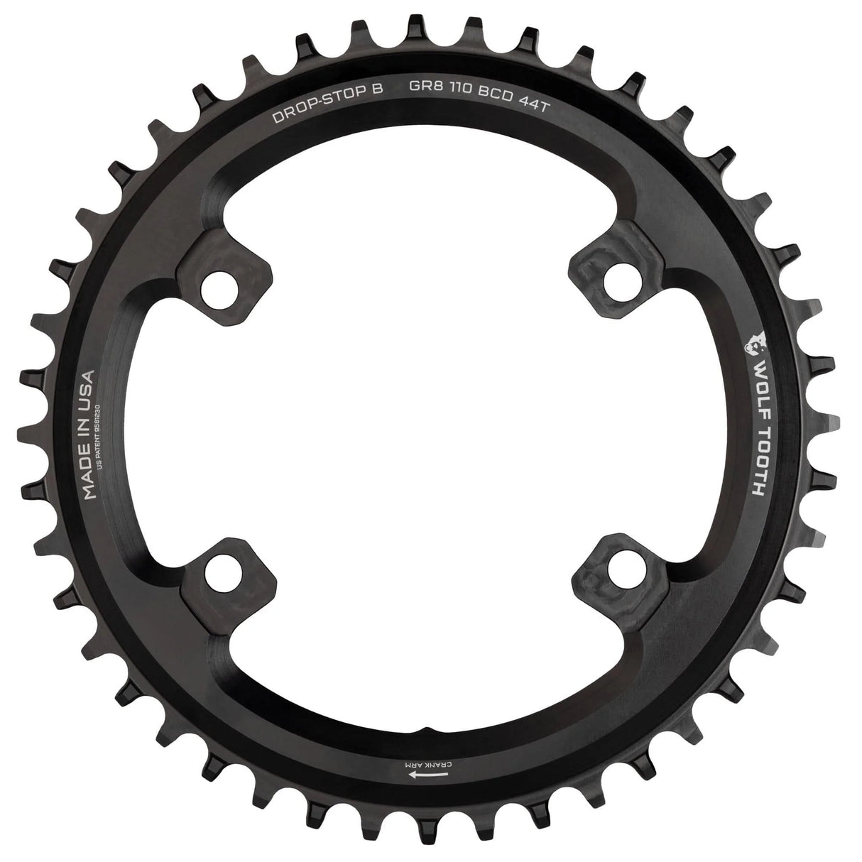 Shimano GRX Kettenblatt asymetrisch 4-Loch 110 BCD schwarz