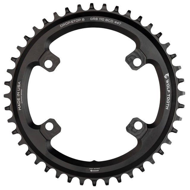 Shimano GRX Kettenblatt asymetrisch 4-Loch 110 BCD schwarz
